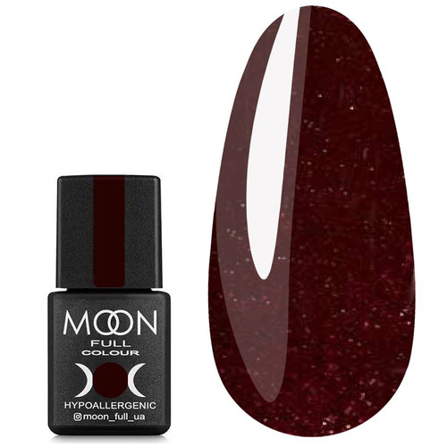 Gel Polish MOON FULL №317 chocolate cherry with fine shimmer 8 ml