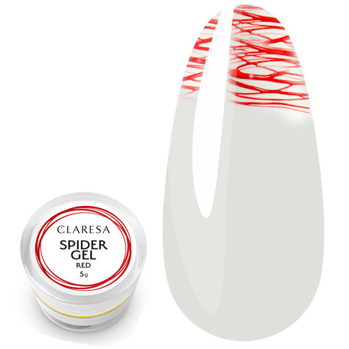 Claresa Żel do zdobień SPIDER GEL RED czerwony, 5g