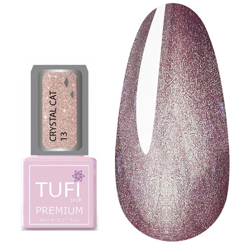 Гель-лак TUFI Profi PREMIUM Crystal Cat 13 розовый опал 8 мл (0103070) - Фото №1