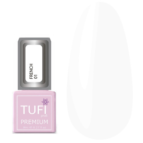 Гель-лак TUFI profi PREMIUM French 01 белый 8мл (0102537) - Фото №1