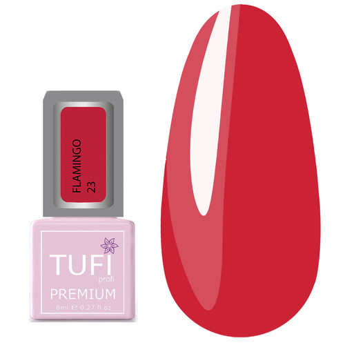 Гель-лак TUFI profi PREMIUM Flamingo 23 томатный 8мл (0121314) - Фото №1