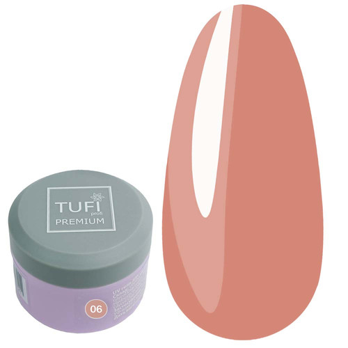 UV гель для наращивания TUFI profi PREMIUM Gel 06 Cover Medium 15 г (0105939) - Фото №1