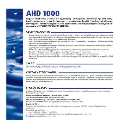Средство для дезинфекции кожи рук и кожи Medilab AHD 1 л - Фото №2