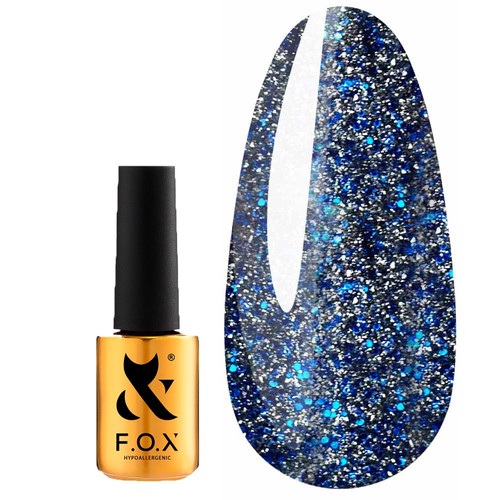 F.O.X Base Flash Cat Eye 004 база "кошачий глаз" 7 мл сине-голубой - Фото №1