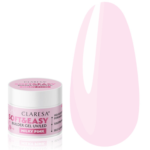 Гель для наращивания Claresa SOFT&EASY BUILDER GEL MYLKY PINK 12 г