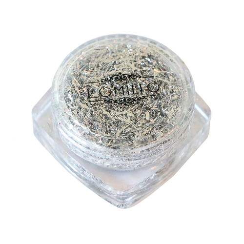 Стружка для декора ногтей Komilfo Foil Stripes №02 Silver (0,2 г) - Фото №2
