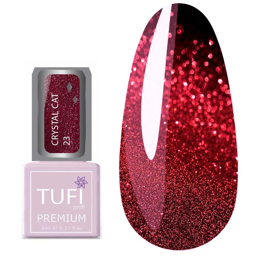 Гель-лак TUFI profi PREMIUM Crystal Cat 23 сангрия 8 мл (0173914) - Фото №1