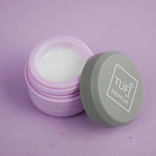 LED/UV гель для наращивания TUFI profi PREMIUM Gel 01 White Crystal 30 г (0105857) - Фото №3