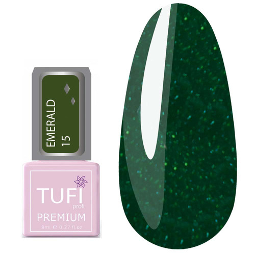 Gellack TUFI profi PREMIUM Emerald №15 Malachite 8 ml (0102534)