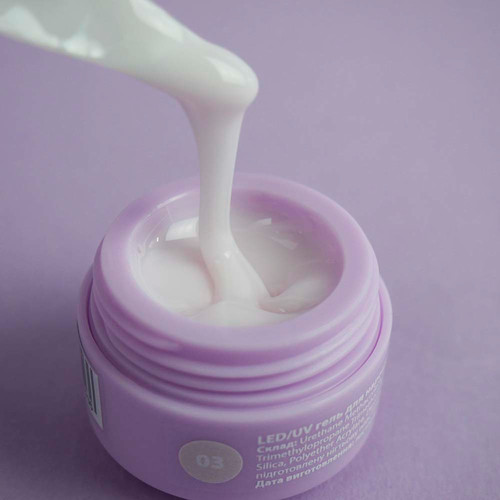 LED/UV гель для наращивания TUFI profi PREMIUM Gel 03 Baby Milk 5 г (0105861) - Фото №2