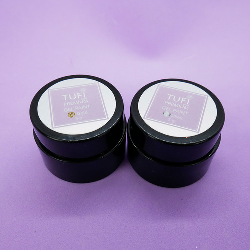 Гель-краска TUFI profi PREMIUM Gel Paint 01 серебро с блестками 5 г (0104336) - Фото №2