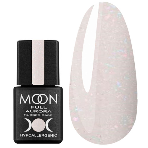 MOON FULL Rubber Base Aurora №2002 Nude mit Glanz 8 ml