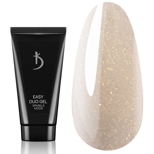 Акриловый гель KODI Easy Duo Gel Sparkle Mood №4 нейтральный бежевый с глянцем 30 г