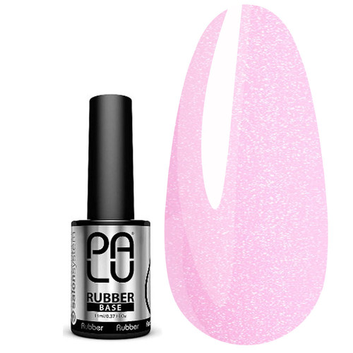 Камуфлирующая база PALU Rubber розовый с блестками 17 11 мл - Фото №1