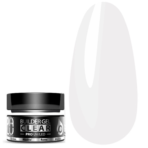 Строительный гель PALU Builder Gel Clear прозрачный 50 мл - Фото №1