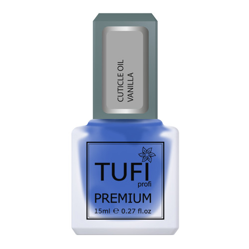 Масло для кутикулы TUFI profi PREMIUM с кисточкой ваниль 15 мл - Фото №1