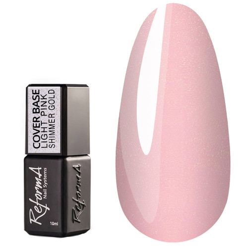 Цветная база REFORMA Cover Base Light Pink Shimmer Gold 10 мл (942038) - Фото №1