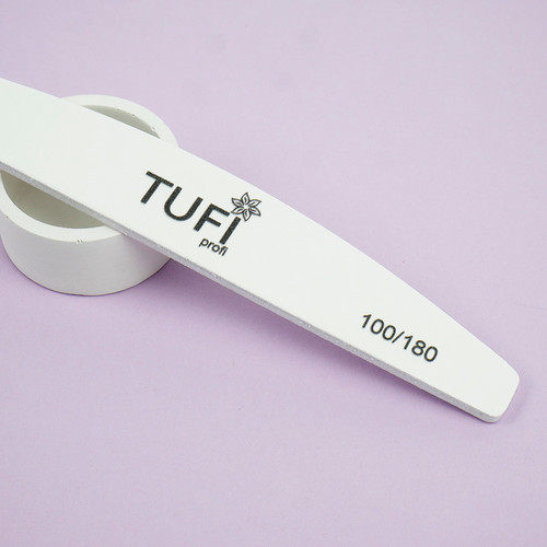 Пилочка TUFI profi PREMIUM белая 100/180 грит 17,8 см 25 шт (0231932) - Фото №3