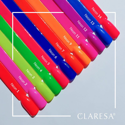 Лак для ногтей Claresa NEON 1 гибридный оранжевый 5 г - Фото №3