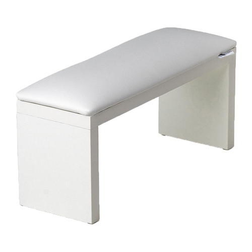 Подлокотник ECOSTAND Wood белый на белых ножках 320х160х110 мм - Фото №1