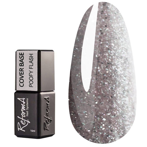 База REFORMA Cover Base Poofy Flash серая с микроблеском 10 мл (942066) - Фото №1