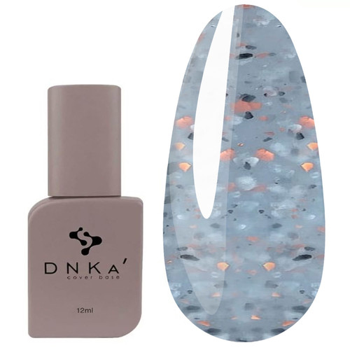 База DNKa Cover  Base №047 мраморный мокрый асфальт с черными и белыми частицами разного размера и частицами потальи 12 мл