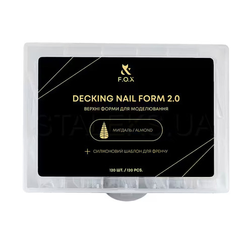 Верхние формы для моделирования F.O.X Decking Nail form 2.0  мидналь(120 шт)