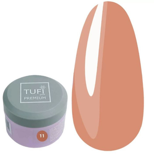 UV гель для наращивания TUFI profi PREMIUM Builder Gel 11 Apricot 15 г - Фото №1