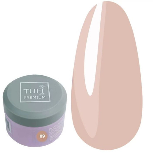 UV гель для наращивания TUFI profi PREMIUM Builder Gel 09 Peach 15 г - Фото №1