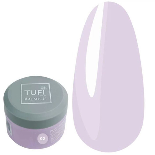 UV гель для наращивания TUFI profi PREMIUM Builder Gel 02 Milky Pink 15 г - Фото №1