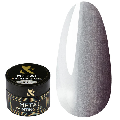 Гель-краска F.O.X Metal painting gel 001 5 мл