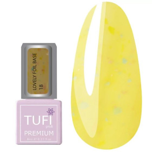 База TUFI profi PREMIUM Lovely Foil Base с фольгой 18 одуванчик 8 мл - Фото №1