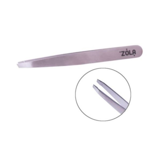 Zola ZILVER Wenkbrauwpincet met afgeschuinde randen