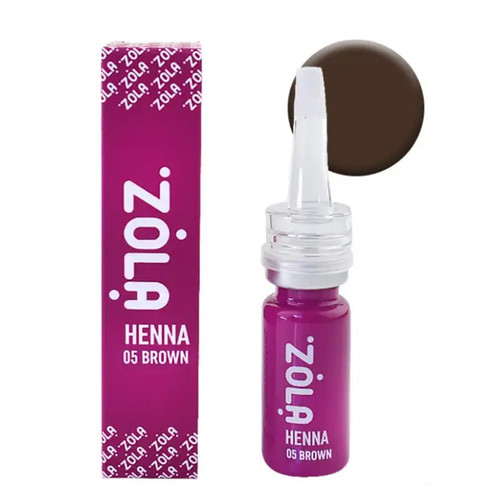 Wenkbrauwhenna ZOLA "Henna №05 Bruin" donkere tint 10g - Фото №2