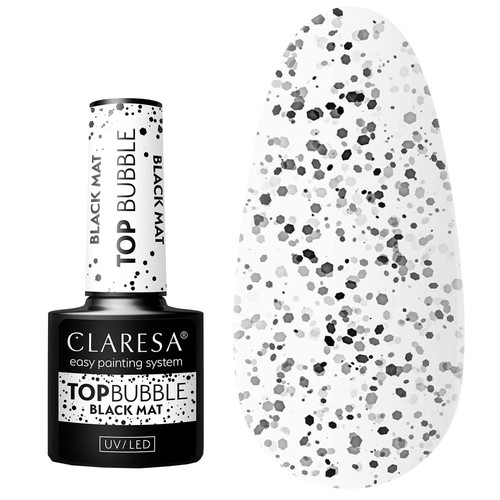 Матовый топ Claresa Bubble Black Matt No Wipe 5 г - Фото №1