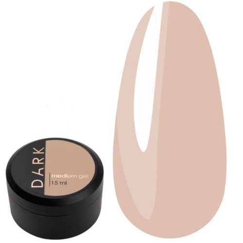 Гель для наращивания DARK Medium Gel №28 бежевый, 15 мл - Фото №1