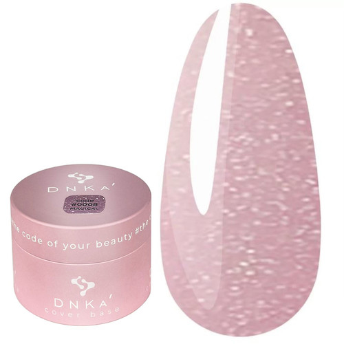 База для ногтей DNKa Cover Base №0008 Magical фиолетово-розовый с голограммным шиммером 30 мл (DNKA0008-30) - Фото №1