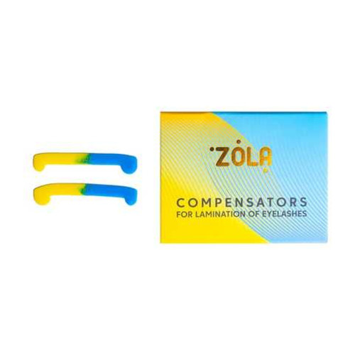 Компенсаторы Zola держатели для ламинирования ресниц жёлто-голубый 1 пара - Фото №2