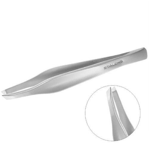 Пинцет для бровей Staleks BEAUTY & CARE 30 TYPE 3 широкие скошенные кромки