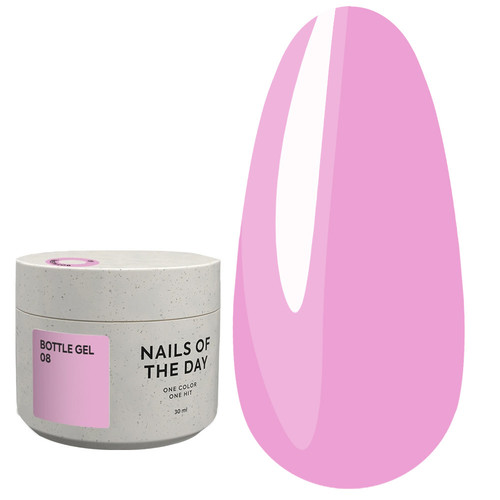 Gel NAILSOFTHEDAY Bottle gel 08 pink, 30 ml - Фото №1