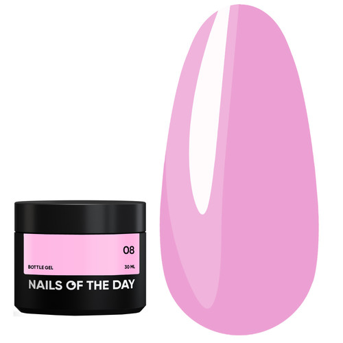 Гель NAILSOFTHEDAY Bottle gel 08 розовый, 30 мл - Фото №1