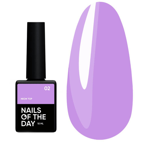 Топ NAILSOFTHEDAY Neon top 02 фиолетовый, 10 ml - Фото №1
