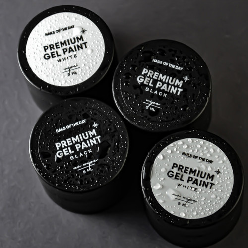 Гель-краска NAILSOFTHEDAY Premium gel paint Black no wipe, 5 ml - Фото №3