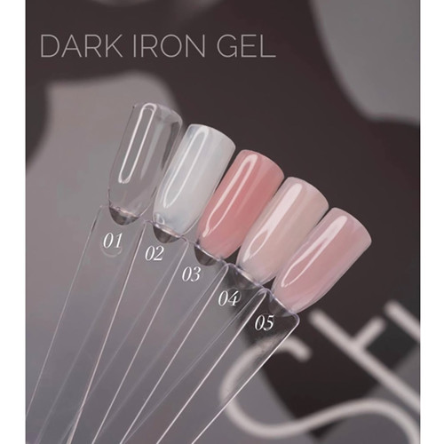 Гель для наращивания Dark Iron gel №01 прозрачный 15 мл - Фото №2