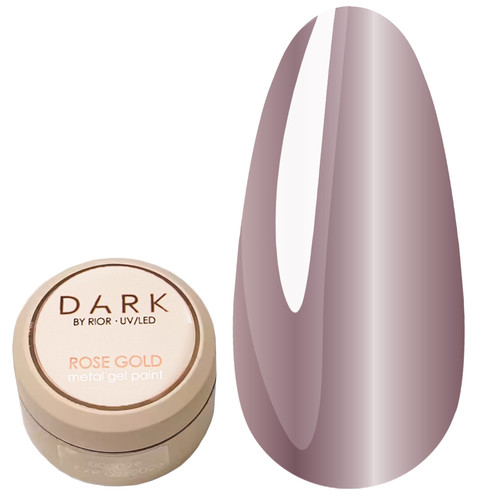 Гель-краска Dark Rose Gold metal gel paint 5 г - Фото №1