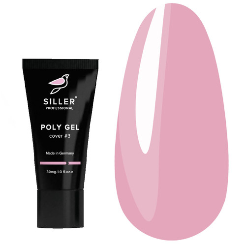 Моделирующий полигель Poly Gel Siller №3 розовый 30 мл - Фото №1