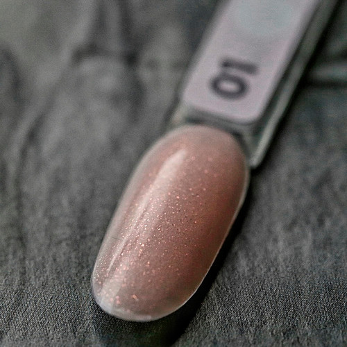 Моделирующий полигель Poly Gel Siller Glitter №1 бледно-персиковый 30 мл - Фото №2