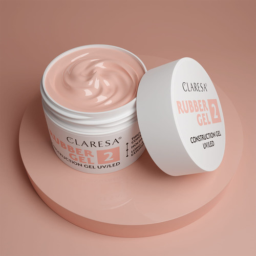 Гель для наращивания Claresa Rubber Gel 02 теплый светло-розовый 12 г - Фото №2