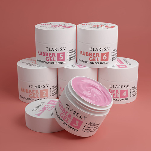 Гель для наращивания Claresa Rubber Gel 03 холодный розовый 45 г - Фото №2