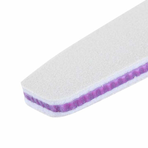 Пилочка для ногтей Safe Package MollyLac лодочка фиолетовая центральная 180/240 - Фото №3